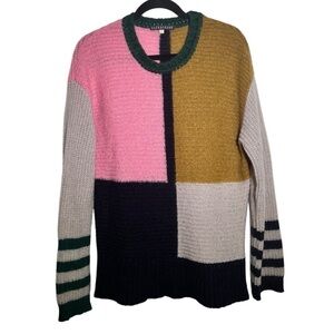 AlexaChung Dora Colorblock Oversized Sweater Small